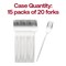 Shiny Silver Moderno Disposable Plastic Dessert Forks (300 Forks)